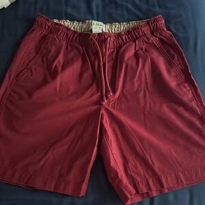 L.L. Bean Burgundy Elastic Waist Shorts